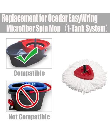ANREKEYH Spin Mop Set with 2 Refills and Handle Replacement - White (1 Tank System) - Buy Online on SooperMarket.com
