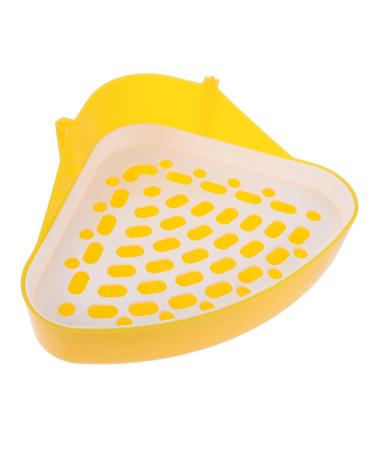 BELLIFFY Box Pet Potty Urinal Guinea Pig Bedding Rabbit Pet Pan Toilet Pet Litter Tray Bunny Toilet Abs White 24.5X18.5cm White