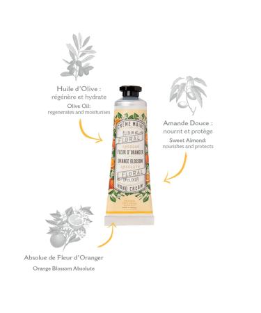 Panier des Sens Orange Blossom Hand Cream with Olive Oil | Made in France | 96% Natural | 1 Fl Oz (30ml) - Ideal for Dry Cracked Hands - Buy Online on SooperMarket.com