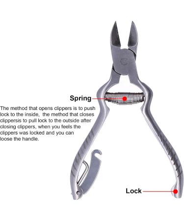 Stainless Steel Ingrown Toenails Clipper for Thick Nail Toe Nail Clippers for Thick Nail Professional Pedicure Nail Cutter for Men Women Seniors - Buy Online on SooperMarket.com