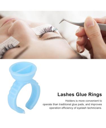 Glue Rings for Eyelash Extensions | Blue Excess Glue Cups - International Shipping Available - Buy Online on SooperMarket.com