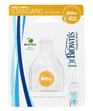 Dr. Browns Natural Flow Level 3 Standard Nipple - 6 Nipples