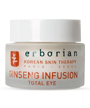 Erborian Ginseng Infusion Eye Cream Treatment & Smoothing Ginseng Total Eye Treatment - Anti-Aging Moisturizing Cream for Fatigue  Wrinkles and Fine Lines - Korean Skin Therapy 0.5 oz