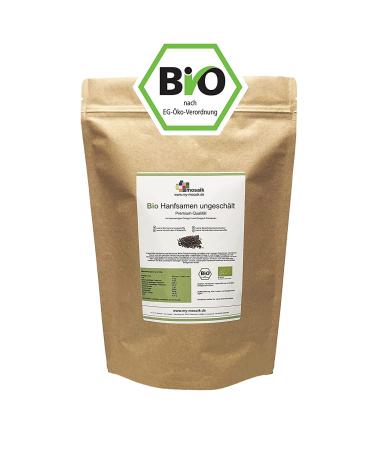 Organic hemp seeds from Germany by my mosaic grown in Germany vegan low carb for cooking and baking (1000) 1000.0 gram