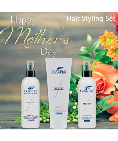 Hair Styling Set for Sensitive Skin 8 oz/ea (3-Pack Gift Set) - Detangler-Styling Gel-Finishing Spray - Fragrance Free Paraben Free Hypoallergenic - No Burning or Itching Hair Styling - Vegan - Buy Online on SooperMarket.com