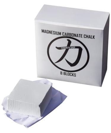 Strength Shop Magnesia powder very fine boulder chalk with recoverable packaging 100% natural climbing chalk ideal for strength sports climbing gymnastics bouldering & Co. 1x 8x52g