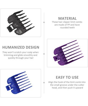 10 pieces limit combs barber shop supplies Hairdressing comb colorful hair clipper guard replacement protective set multi-size hair clipper guide comb - Buy Online on SooperMarket.com