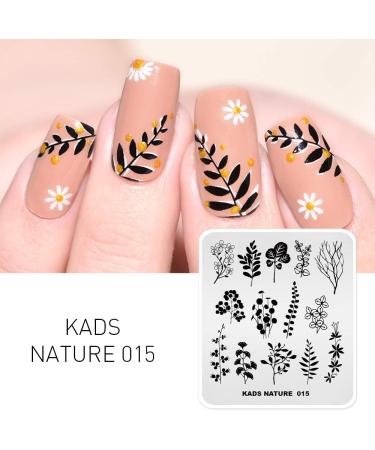Alexnailart Flower Print Stamping Plates Set (NA015) - Manicure Template & Nail Art Tools - Buy Online on SooperMarket.com