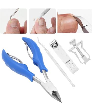 Nail Clippers Set Double Spring Toenail Clippers Ingrown Fingernail Toenail Tools Kit Nail Pedicure Clippers Toenail Corrector Professional Manicure Pedicure Tool(blue) - Buy Online on SooperMarket.com