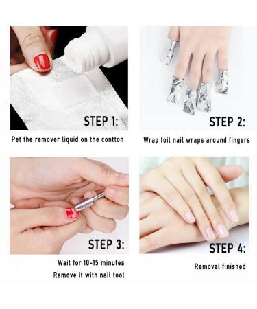 400Pcs Nail Polish Remover Gel Foil Wraps Kit with Cotton Pads - Soak Off Foils for Easy & Quick Gel Nail Polish Removal - Buy Online on SooperMarket.com