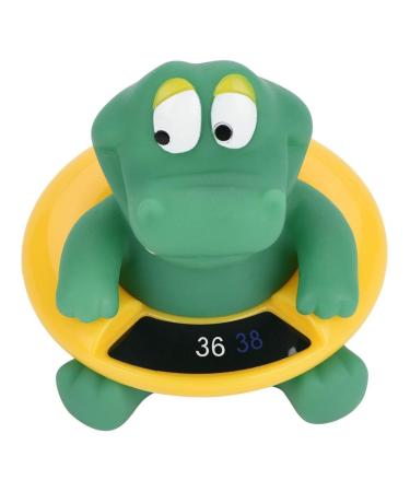 Water Temperature Compact Floatable Infant Bath Thermometer LED Display Baby Time Thermometer Bath Tub for Baby(Green Crocodile)