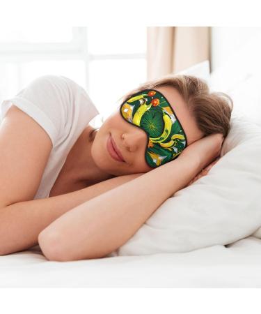 Buy SSIMOO Tropical Banana Leaves Soft Sleep Eye Mask - Breathable Travel Eye Patch for Women | Perfect for Relaxation - Buy Online on SooperMarket.com