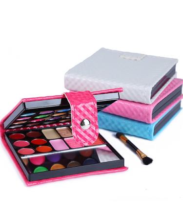 FantasyDay Pro 32-Color All-In-One Makeup Palette with Lipgloss, Blush, Face Powder, and Brush in Red Bag - Buy Online on SooperMarket.com