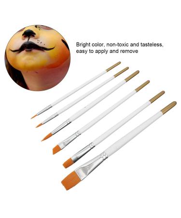 Non-Toxic 12 Colors Oil Face & Body Painting Set - Halloween Makeup High Saturation Paints Ergonomic Handle & 6 Brushes Included - Buy Online on SooperMarket.com