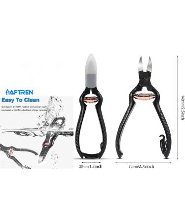 Podiatrist Toenail Clippers Heavy Duty Ingrown Toenail Clippers Thick Nail Clippers J2 Grade Stainless Steel Podiatry Ingrown Toenails Safe Tools (Black 5.5 Inch) Black 5.5 Inch - Buy Online on SooperMarket.com