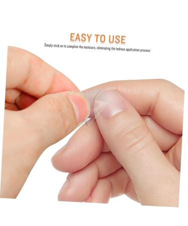Mikinona 6 Sheets Nail Patch Stickers Sheer Nail Polish Transparent Nail Polish Manicure Kit Clear Nail Polish Nail Kits Gels Nail Sticker Gel Wraps for Nails Nail Strips Double Sided Tape - Buy Online on SooperMarket.com