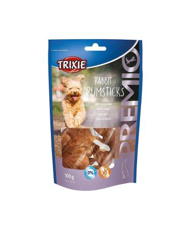 Trixie Hundeleckerli Premio Dog Rabbit Drumsticks 100g - Premium treats for dogs gluten -free - without grain & sugar tasty reward for training & at home - 31546 Drumsticks 100 g (1 Pack)