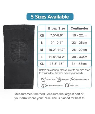 WXFEXIA PICC Line Cover with Mesh Viewing Window Breathable Upper or Lower Arm Line Sleeve Comfort Cast Protector (M) - Buy Online on SooperMarket.com