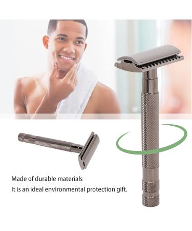 Double Edge Safety Razor Set with Stand | Reusable Manual Shaving Trimmer for a Smooth Shave | International Shipping Available - Buy Online on SooperMarket.com