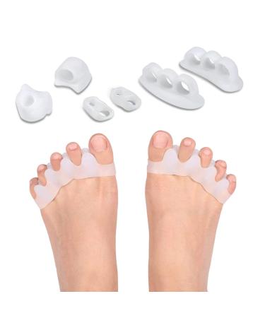 Toe Spreaders And Separators For Bunion Pain Relief Corrector and Spacer Valgus Crooked And Overlap Latex-free Rubber Toe Stretchers Used For Yoga Practice And Running.