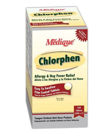 Medique MP241-48 Chlorphen Allergy Relief Tablet Standard White (Pack of 250)