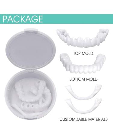 Tistik Cosmetic Veneers - 2 Pairs of Provisional Dentures & False Teeth for Men & Women - Instant Smile & Teeth Whitening - Buy Online on SooperMarket.com