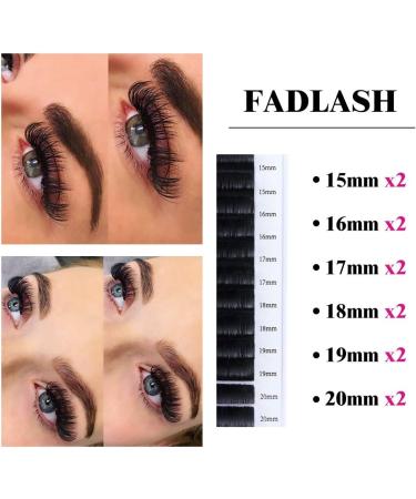 Fadlash Easy Fan DD Curl 0.05 Russian Lashes 15-20mm Mixed Length - Buy Online on SooperMarket.com