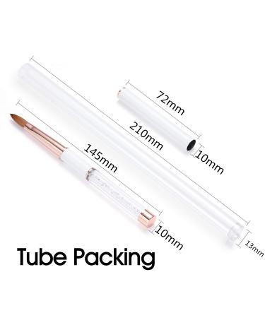 Shine Chance Acrylic Nail Brush Size 2 - 100% Real Kolinsky Art Brush for Professional Acrylic Powder Application - Handmade Manicure Tool for DIY and Salon Use - Buy Online on SooperMarket.com