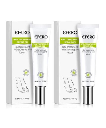 2PCs Efero Nail Treatment Repair Gel, Nail Repair Cream, Nail Repair Essence Gel, Toe Be Health Instant Beauty Gel, Toenail Treatment & Care Under the Nail, Restores Appearance of Discolored or Damaged Nails