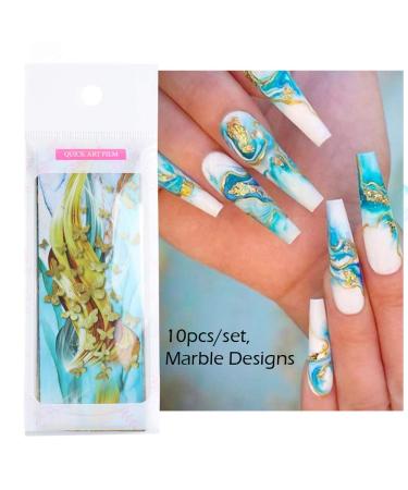 Marble Nail Art Foils Transfer Stickers - Nail Art Supplies for DIY Manicure Design - Buy Online on SooperMarket.com