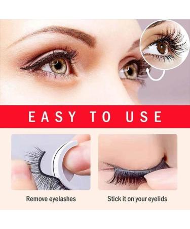 Self-Adhesive Eyelashes - Reusable & Glue-Free Natural Fluffy False Lashes | Easy to Wear Makeup - Buy Online on SooperMarket.com
