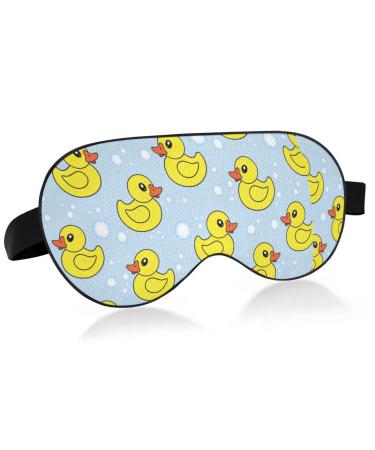 Haskirky Light Blocking Eye Mask Breathable and Adjustable Adult Men and Women Travel on Business Trips Yoga Meditation Light Smooth Comfortable Eye Mask Office Deep Sleep Goodies Yellow Rubber Duc