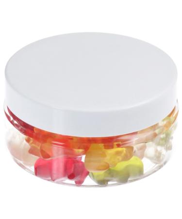 PET bottle 100 ml transparent flat white plastic cap 40 units