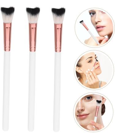 Baluue 3pcs Fish Tail Brush Nose Contour Brushes Highlighter Brush Makeup Brushes Makeup Tool Wooden Handle - Buy Online on SooperMarket.com