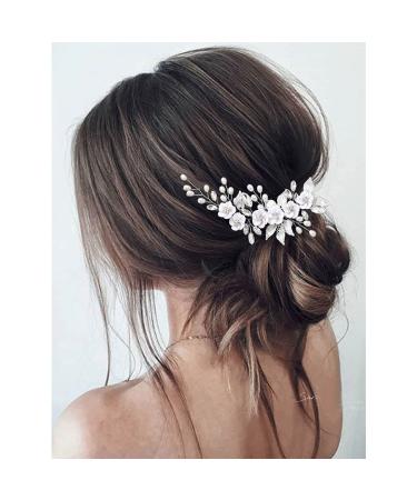 GORAIS Silver Crystal Wedding Hair Vine Bridal Headband for Women - Floral Bride Hair Accessories - Buy Online on SooperMarket.com
