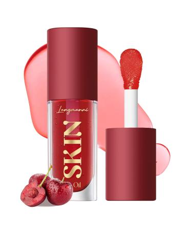 2Pack Hydrating Lip Glow Oil - Plumping Lip Tint, Glossy Balm Set - Strawberry + Cherry - Buy Online on SooperMarket.com