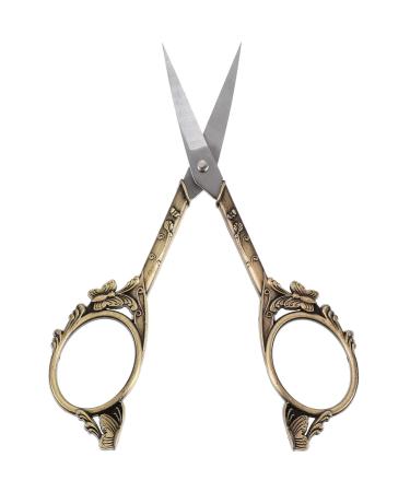 Beauty Small Scissors Wear-Resistant Eyebrow Scissor Portable Nose Hair Scissor Compact Beauty Scissor Stainless Steel Nose Hair Scissor Multi-Function Eyebrow Scissor As Shown