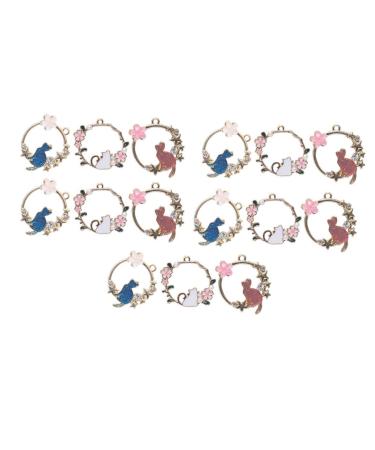 KALLORY 30pcs Alloy Oil Drop Pendant Bride Hollow Out Telephone