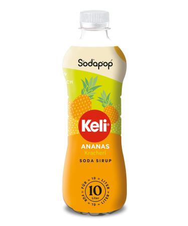 Sodapop Keli syrup pineapple quick & easy to prepare 1 bottle makes 10 L ready-to-drink 500 ml