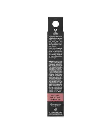 e.l.f. Cosmetics Glossy Lip Stain in Pinkies Up - Long-Wear Lip Stain for Sheer Pop of Color & Subtle Gloss Effect - 0.10 oz - Buy Online on SooperMarket.com