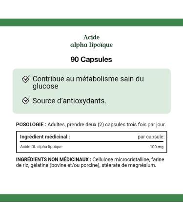 Nature's Bounty Alpha Lipoic Acid 100mg Pills Helps Fight Free Radicals in the Body 90 Capsules - Buy Online on SooperMarket.com