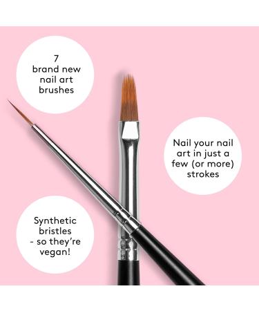 Mylee Gel Nail Art Brush Set | 7 Designs | Professional Quality Manicure Tool for Home & Salon Use - Buy Online on SooperMarket.com