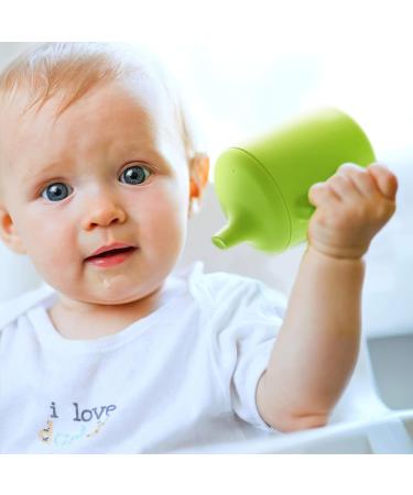 Silikong 8 Oz Silicone No Spill Sippy Cups for Toddlers and Babies - 2 Pack (Green/Blue) | Dishwasher & Microwave Safe - Buy Online on SooperMarket.com