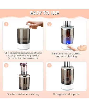 carrub 2Piece Electric Makeup Brush Cleaner Automatic Cosmetic Brush for All Size Beauty Makeup Brushes Set - Buy Online on SooperMarket.com