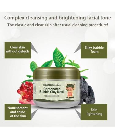 Carbonated Bubble Clay Mask - OCHILIMA Bubbles Mud Mask with Headband & Brush for Face Deep Cleansing Reduce Pores Purifying Face Mask for All Skin Types - 3.52 oz - Buy Online on SooperMarket.com