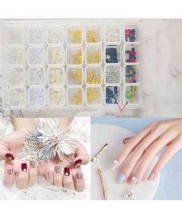 28-Grid Nail Nail Steel Beads Nail Art Cellphone For Case Ornament For Nail Art Decoration Jew 28-grid Nail Nail Steel Beads Nail Art For Nail Art - Buy Online on SooperMarket.com