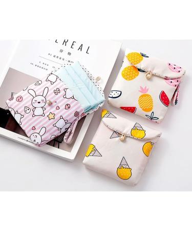 caralin Women Girl ute Portable Sanitary Pad Pouch Napkin Towel Holder Organizer onven Cotton and Linen - Buy Online on SooperMarket.com