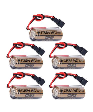 5 Pcs CR8. LHC 17450 3V Battery 2600mAh Non-Rechargeable Battery for Fuji FDK Battery Memory Backup Power Source Meter Battery