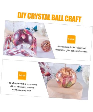 STOBOK 2pcs Ball Mold Round Mold Round Soap Molds Crystal Casting Mold Candle Wax Mold Sphere Making Candle Making Mold Silicone Mold Silicone Ball Silica Gel One Body White White 5.9X5.9X5.9CM - Buy Online on SooperMarket.com