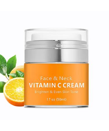 Vitamin C Cream for Face & Neck Cream Face Moisturiser for Women & Men Vitamin C Face Cream with Nicotinamide & Aloe Vera Brightening Day Cream Face Neck Firming Cream Anti Wrinkle Skincare